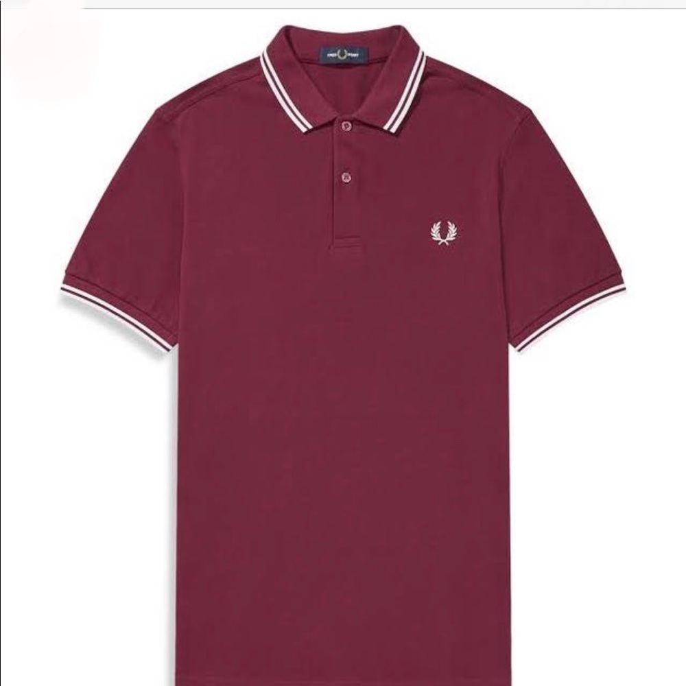 Fred Perry polo, new with tags, burgundy/port, XXL